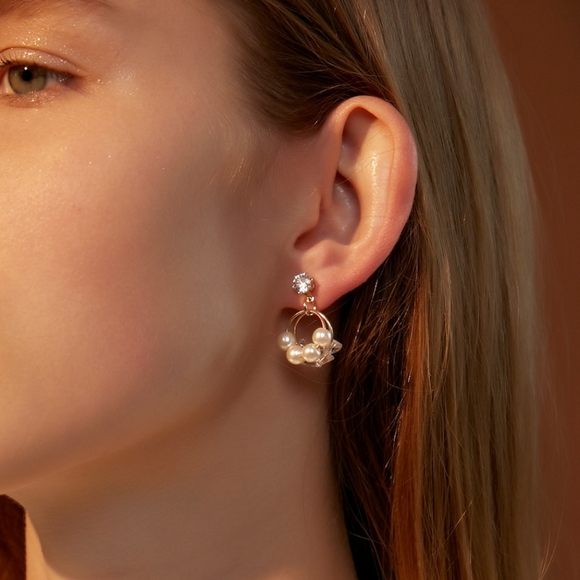 Goldtone Dangle Earrings - Picture 4 of 5